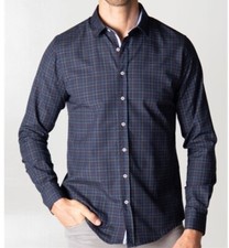 Slim fit checkered cotton easy-iron men's shirt Turkish made