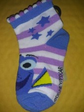 Girls'' Single Socks Shoe size 5.5-8.5 Finding Dory Blue/Purple Dory Fish