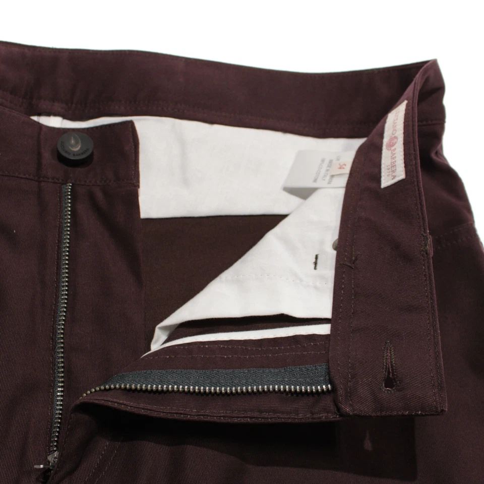 Pantalones Luciano Barbera NUEVOS CON ETIQUETAS 5 bolsillos corte jean talla 54 38 algodón púrpura liso EE. UU. Foto 3 de 4