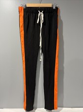 EPTM Ankle Zip Techno Track Pants Black Orang...