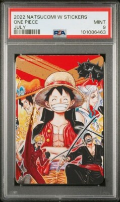 PSA9 2022 NATSUCOMI SPECIAL W STICKERS ONE PIECE JULY | eBay