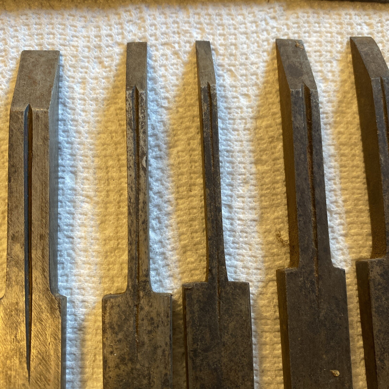 Antique W Butcher Sheffield Wood Plow Plough Plane Irons Cutter Blades