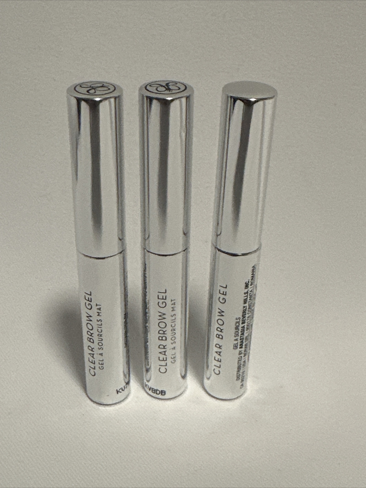 Lot of 3 Anastasia Beverly Hills Clear Brow Gel Travel Size .085oz / 2.5ml Each