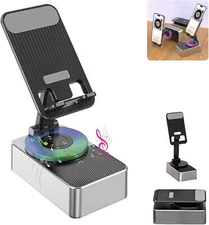Cell Phone Stand with Wireless Speaker 3 in 1 Bluetooth Audio Power Phone Holder