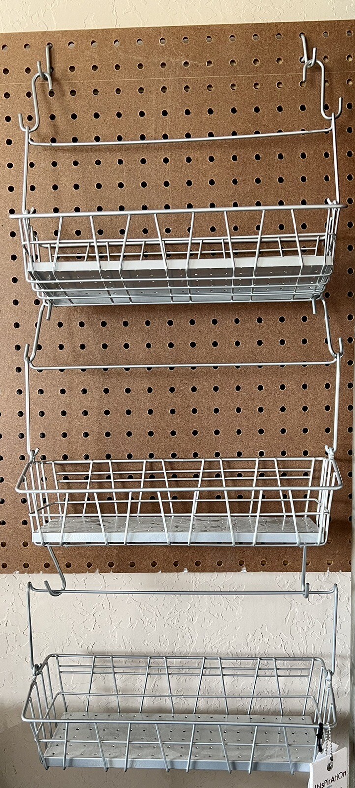 NEW Silver 3 Tier Hanging Wire Baskets eBay