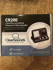 Clear Sounds ClearRing Amplified Telephone Ring Signaler CR200 Flashing Alert