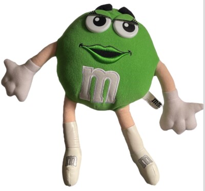 Vintage M&M Green Plush Stuffed Toy White Boots 2003 13