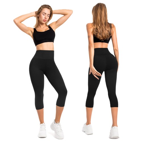 Capri Leggings Damen mit Taschen – 3/4 High Waist, Blickdicht, Sport Shorts - Bild 6 von 10