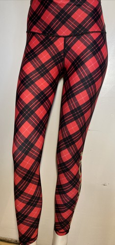 Victoria’s Secret Sport Red Plaid Leggings Size Small - Picture 2 of 7