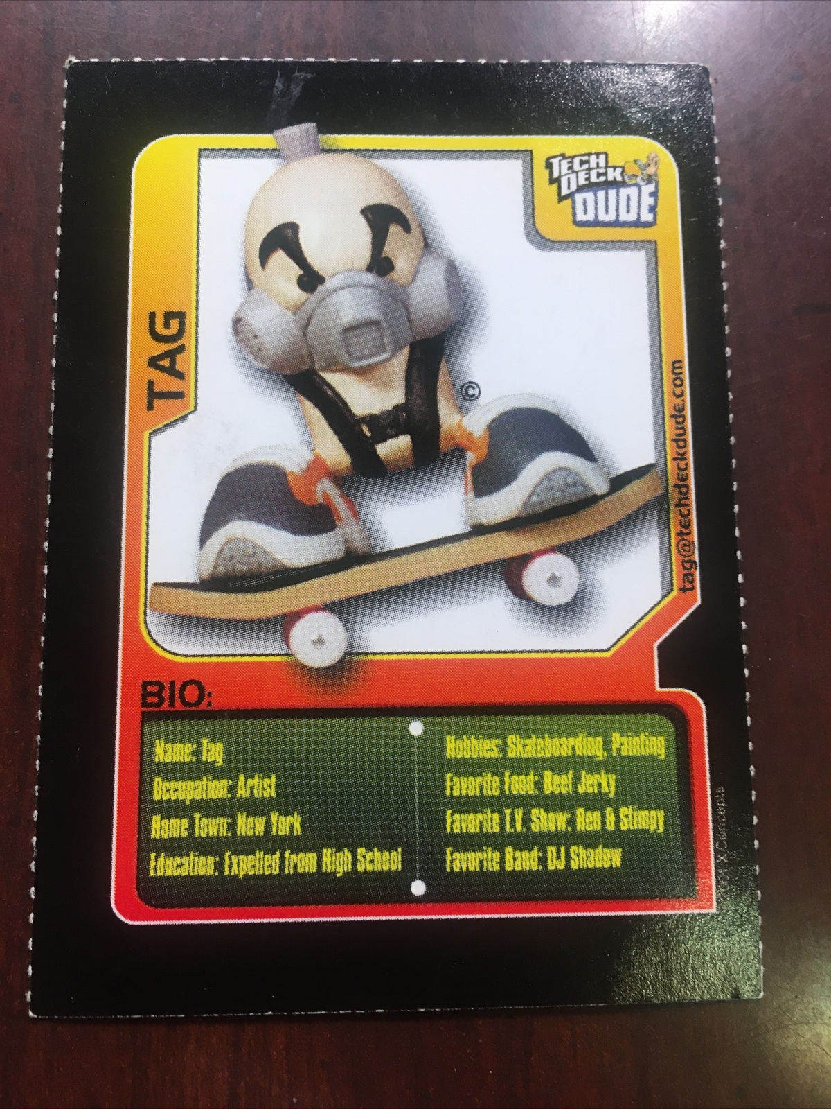 2001 SI for Kids Tech Deck Dude Tag