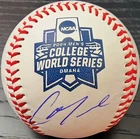 Christian Moore Autographed 2024 College World Series Baseball Beckett Witnessed