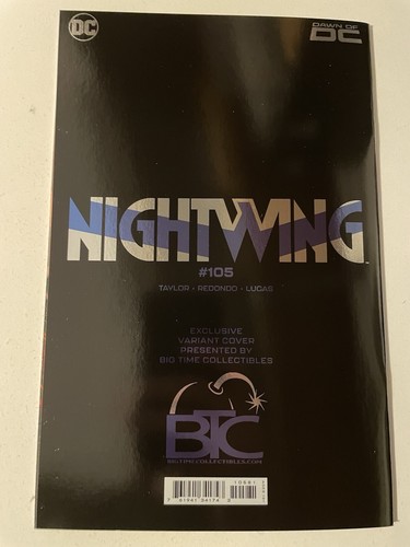 Nightwing 105 Big Time Collectables Blue Foil Cardstock Variant Cover DC Comics - Picture 6 of 10