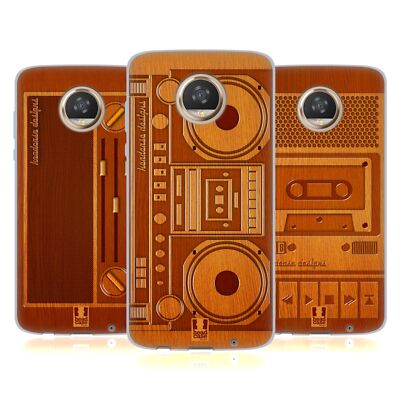HEAD CASE DESIGNS WOODEN GADGET SOFT GEL CASE FOR MOTOROLA PHONES