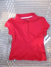 IZOD APPROVED SCHOOLWEAR GIRLS SHORT SLEEVE POLO Red Size: XS 4/5 NWT