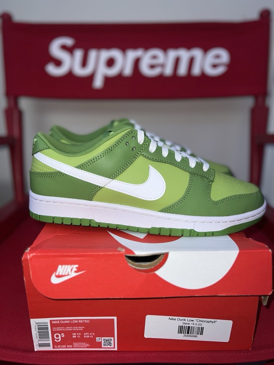 Nike Dunk Low Chlorophyll Size 9.5 DJ6188-300 Lime Green OG Rare