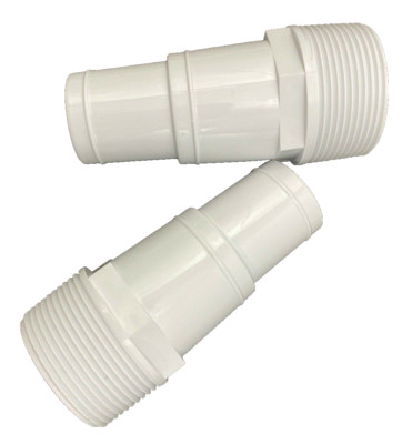 2 Pool Filter Pump Hose Adapter 1-1/4''-1 1/2'' Thread 1.5'' Fitting Connector PVC