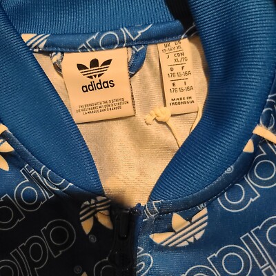 Adidas Originals Youth XL Trefoil Logo All Over Print Track Adidas Originals Youth XL Trefoil Logo All Over Print Track