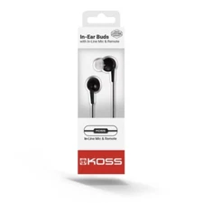 Koss On-Ear Black Wired Headphones Earbuds 1 pk