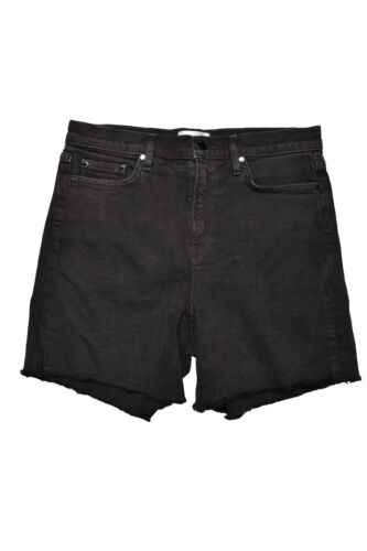COTTON CITIZEN Womens Denim Shorts Everyday Cozy Solid Black Size 25W W414479 - Afbeelding 1 van 6