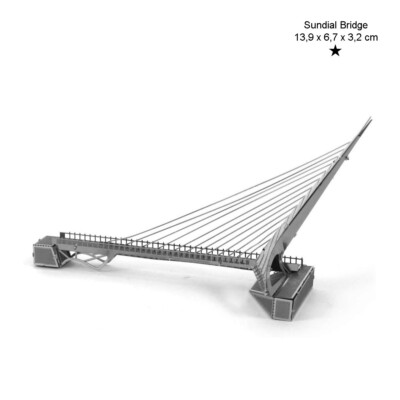 Sundial Bridge 3D Laser Metall Puzzle Bausatz Laser  Model
