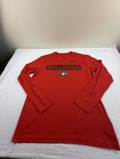 Men's Nike Red Georgia Bulldogs Sideline Player L/S Sz LG Shirt Brand New $50