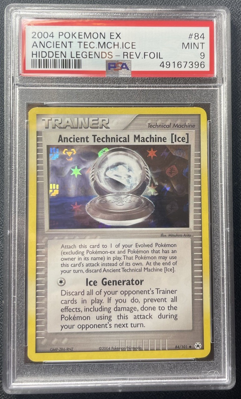 EX Hidden Legends Ancient Technical Machine Ice Reverse Holo 84/101 PSA 9 POP 16