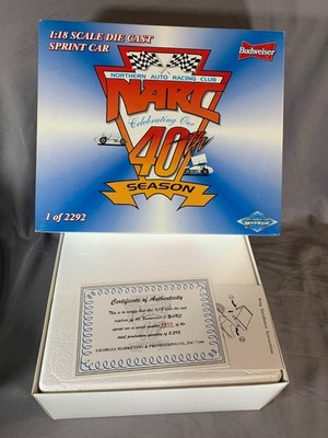 Northern Auto Racing Club 1:18 40th Season Budweiser Die Cast Sprint Car GMP MIB
