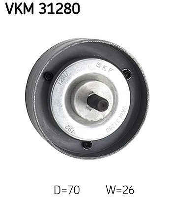 SKF Umlenk-/Führungsrolle, Keilrippenriemen Mitte links für VW - Bild 1 von 2