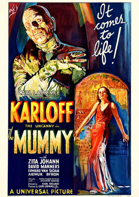 The Mummy 1932 Movie Poster Boris Karloff 30s Vintage Horror Cinema Print
