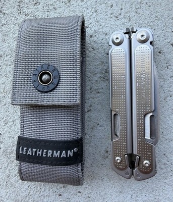 LEATHERMAN FREE P4 STAINLESS STEEL MULTI-TOOL W/POUCH, EXCELLENT OA CONDITION!