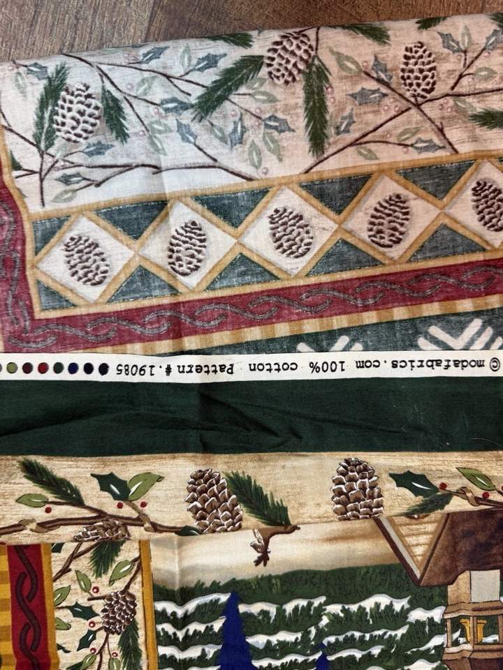 Chapel in the Pines John 3:16 Deb Strain for Moda Fabric Panel OOP 24” x 44” - Image 4 of 4