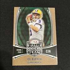 Joe Burrow #RT-1 [Rookie] 2021 Sage Premier Draft All Rookie Team LSU Tigers