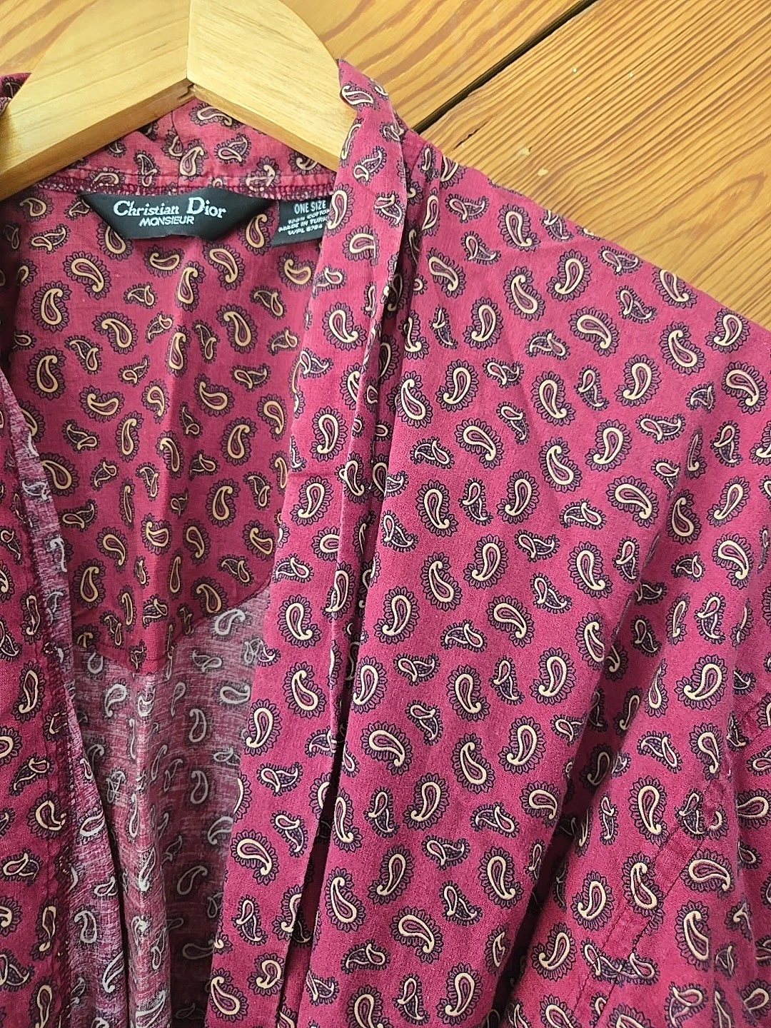 Robe kimono vintage années 90 Christian Dior unisexe cachemire wrap taille unique turque 