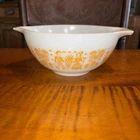 Vintage Pyrex Pumpkin Orange Amish Butter Print Bowl 442 1.5 QT