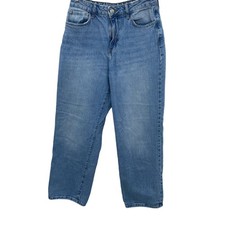 Forever 21 High Rise Wide Leg Medium Wash Denim Jeans Size 28 Women's