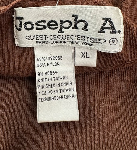 Vintage 90s Cardigan Sweater Womens Large Coffee Brown Chocolate Boxy Minimalist - Picture 12 of 14