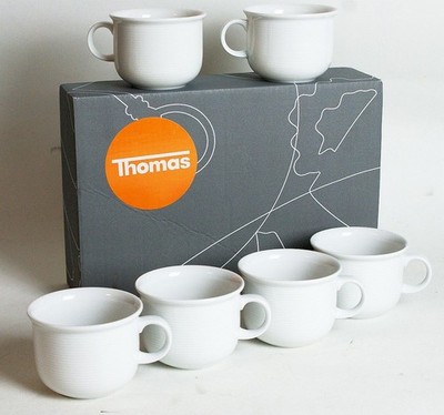 #19839 - 6 Stück THOMAS / Rosenthal TREND Kaffeetassen - Uni weiss - OVP