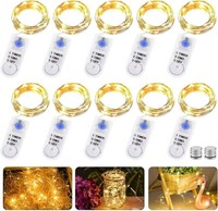 Lichterkette 20 LED Kupferdraht Batterie Timer 10 StüCk