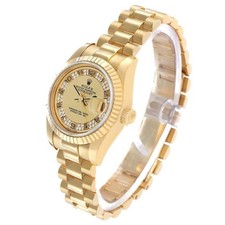 Rolex President Datejust Yellow Gold Myriad Diamond Dial Ladies Watch 179178 4