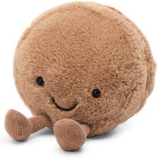 Jellycat AMUSEABLES MONA MACARON Chocolate Brown Food Plush Toy AUTHENTIC