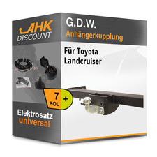 Für Toyota Landcruiser 85-05 G.D.W. Anhängerkupplung starr + 7polig E-Satz NEU