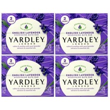 Yardley London Moisturizing Soap English Lavender 2 x 4oz Bars - Pack of 4