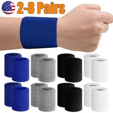 16 Sweatbands Sports Wristband for Men  Women Moisture Wicking Athletic Cottons