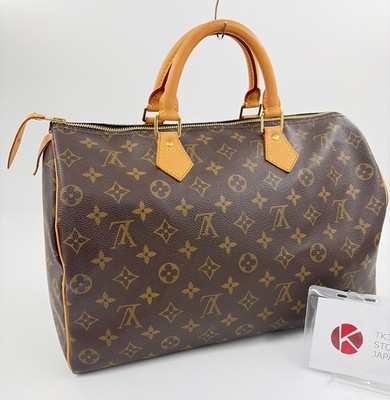 LOUIS VUITTON Speedy 35 M41524 Hand Bag Monogram Canvas Brown From Japan 90