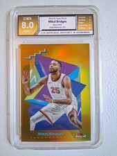 2024-25 Topps Finest Basketball #162 Mikal Bridges Gold Refractor /25