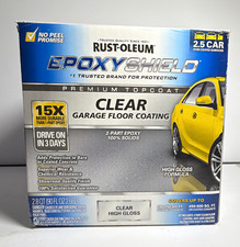 Rust-Oleum EpoxyShield Clear High Gloss Epoxy Garage Floor Coating Kit 2.8qt 15X