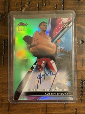 2021 Topps Finest WWE Austin Theory Green Refractor Auto /99