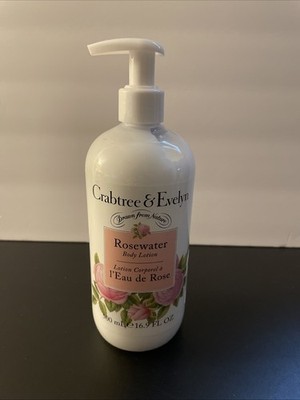 Crabtree & Evelyn Rosewater Body Lotion Pump Top 16.9 oz
