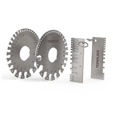 Round Dual Sided Metal Sheet Gage  Metal Sheet Thickness Gauge 2pcs