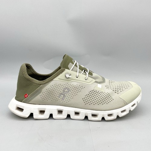 On Running Cloud 5 Coast Herren 9 Laufschuhe Sneaker Chalk Olive Green Trainer